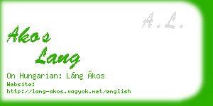 akos lang business card